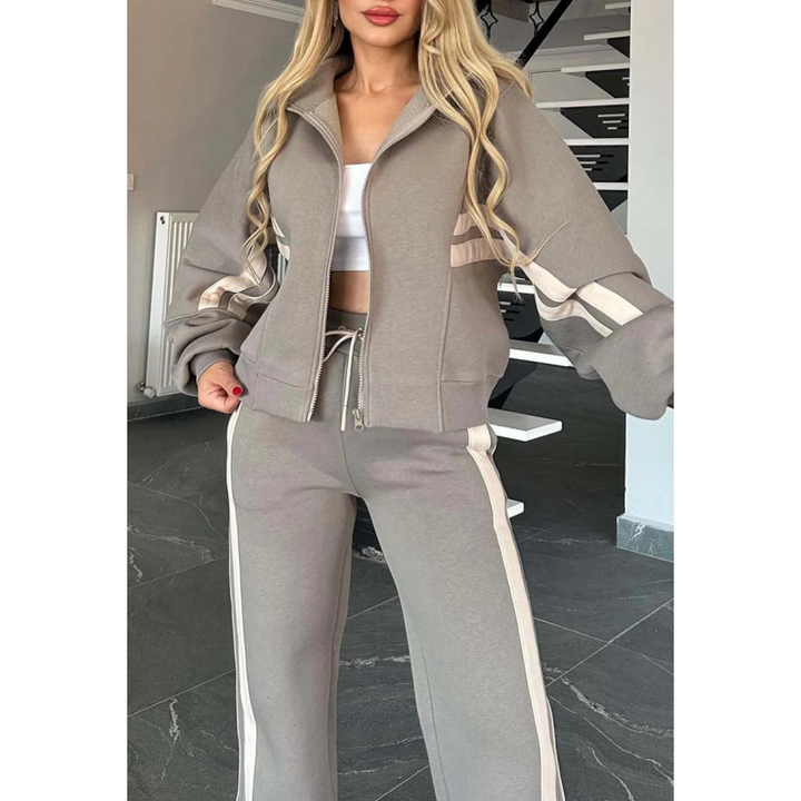 Ensemble Jogging Femme 2 Pièces avec Veste et Pantalon