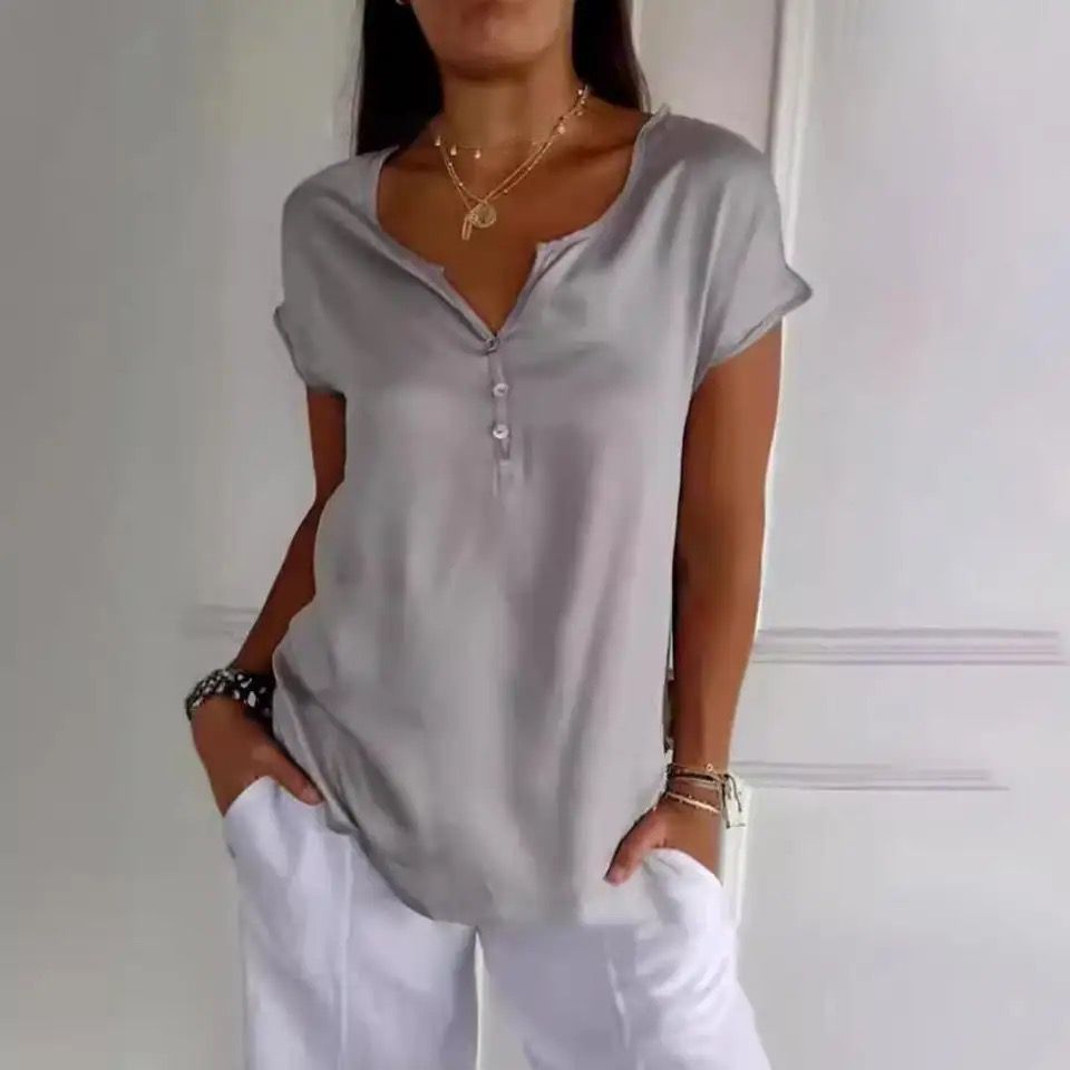 Annabelle | Blouse à manches courtes à boutons pour femmes