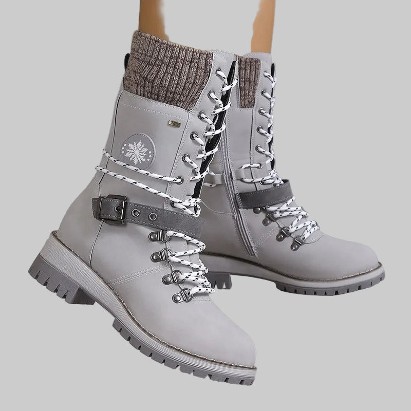 Bottes d'Hiver Orthopédiques Femme avec Doublure Chaude et Semelle Antidérapante