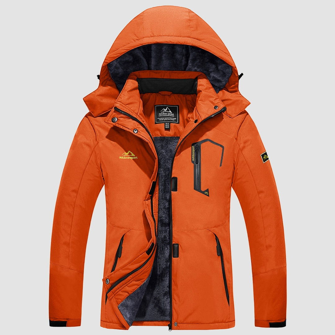 Veste de Ski Femme Imperméable Doublée Polaire à Capuche