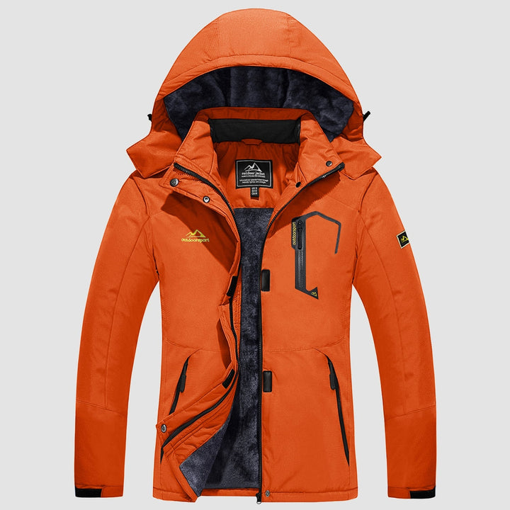 Veste de Ski Femme Imperméable Doublée Polaire à Capuche