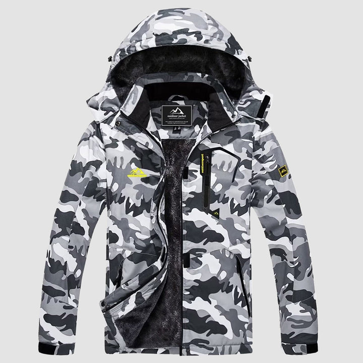 Veste de Ski Femme Imperméable Doublée Polaire à Capuche
