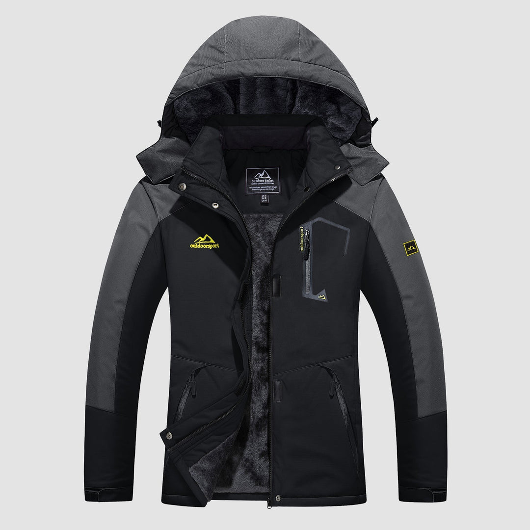 Veste de Ski Femme Imperméable Doublée Polaire à Capuche