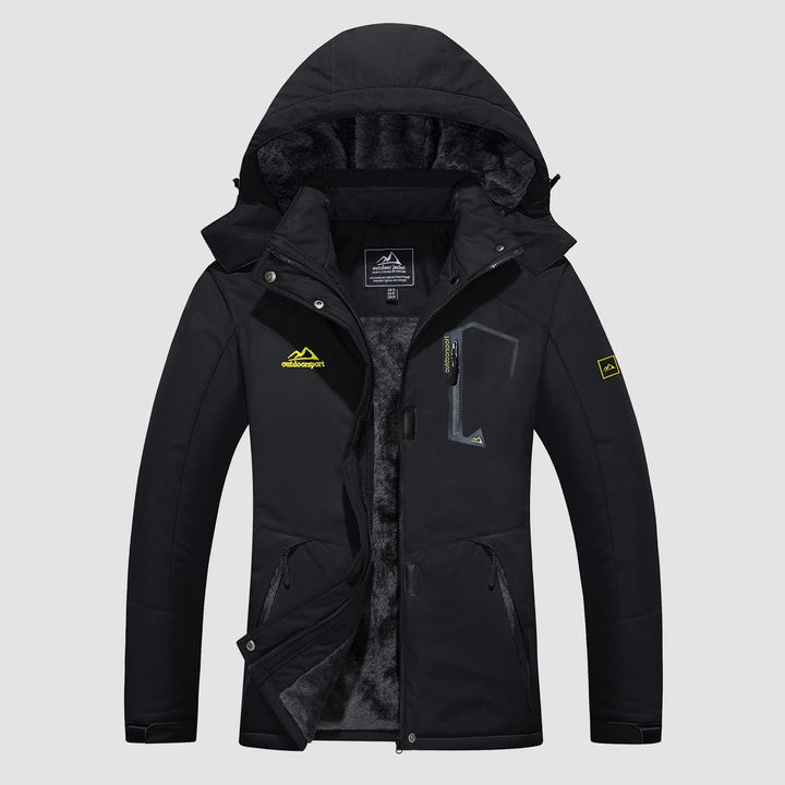 Veste de Ski Femme Imperméable Doublée Polaire à Capuche