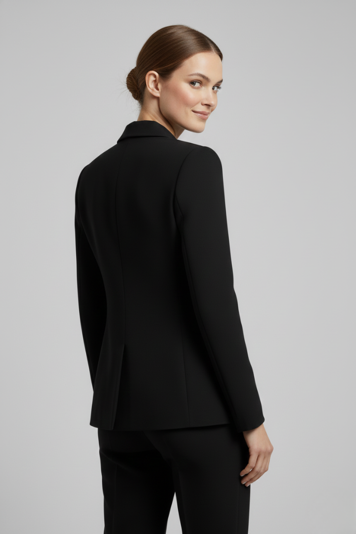 Blazer Femme Croisé à Boutons Dorés