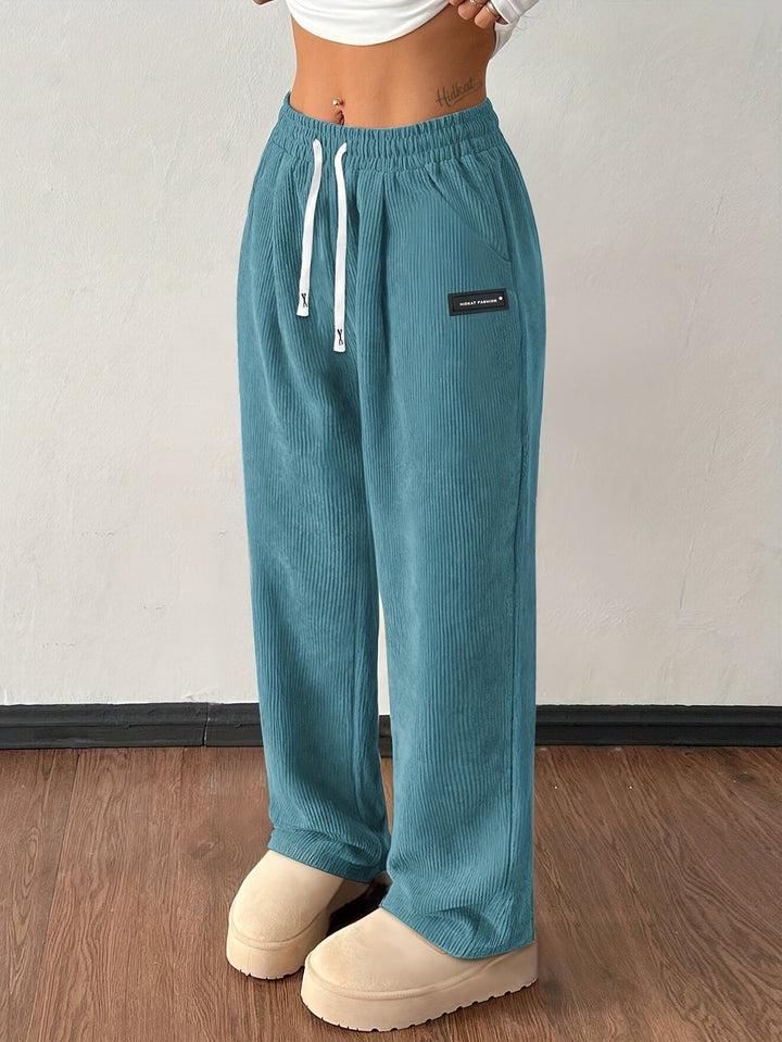 Dames Corduroy Jogger – Zachte Pasvorm met Elastische Taille