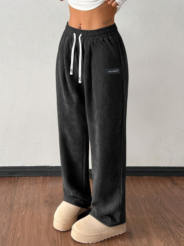Dames Corduroy Jogger – Zachte Pasvorm met Elastische Taille