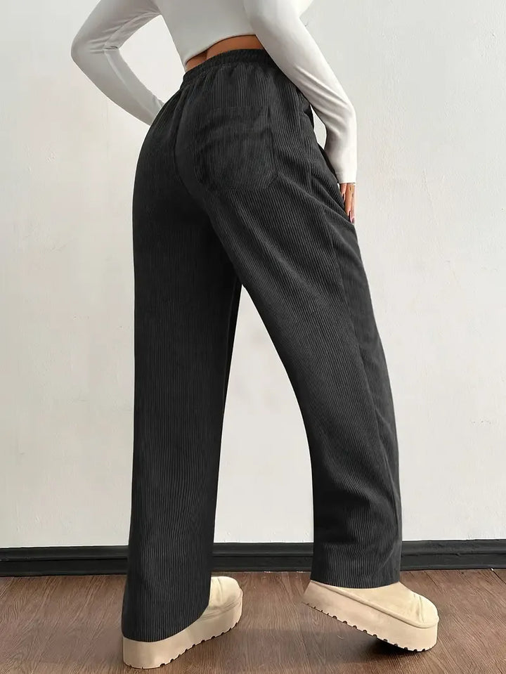 Dames Corduroy Jogger – Zachte Pasvorm met Elastische Taille