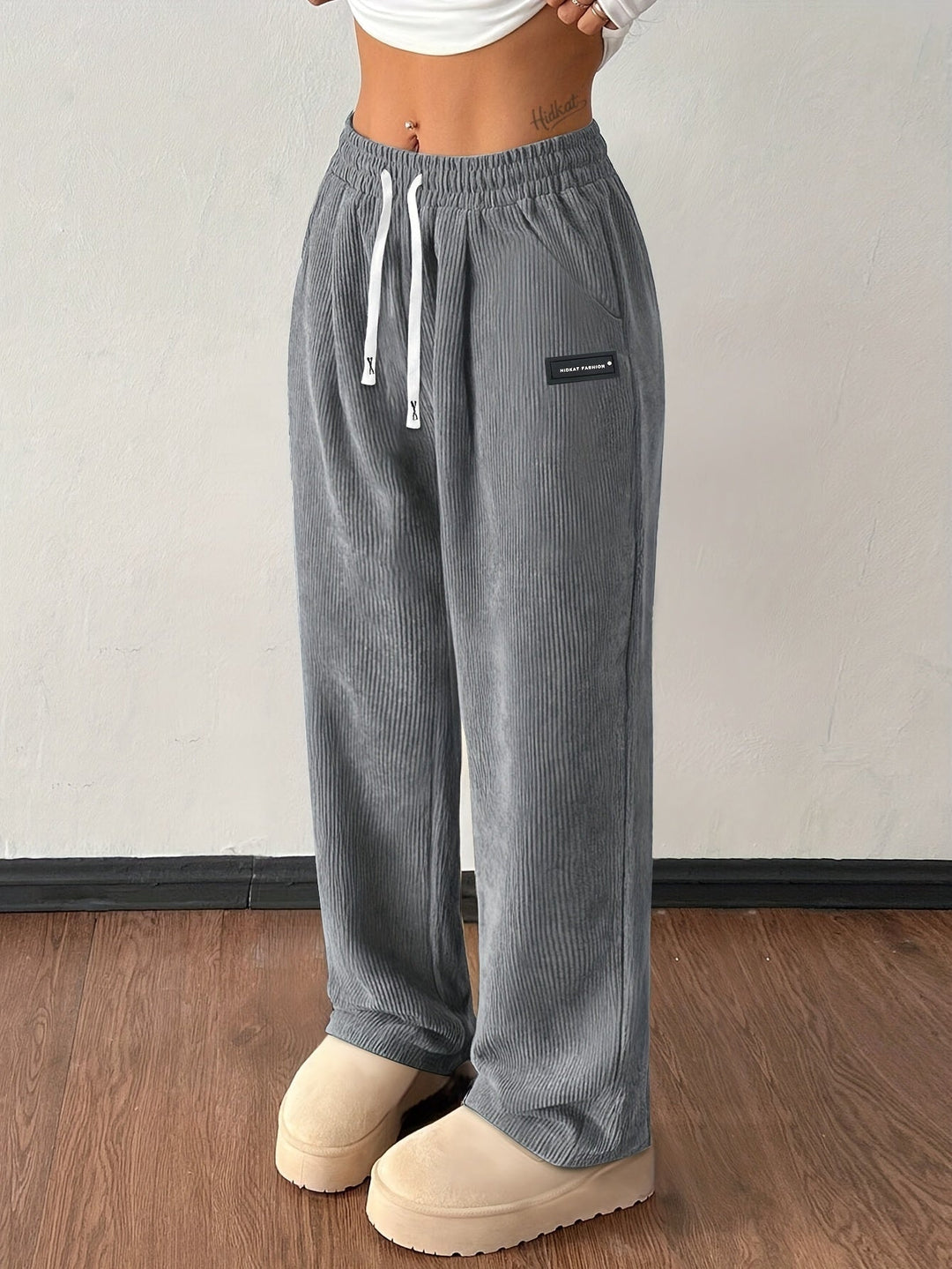Dames Corduroy Jogger – Zachte Pasvorm met Elastische Taille