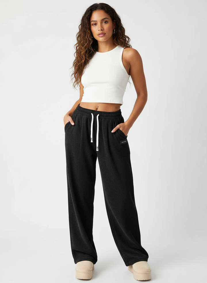 Dames Corduroy Jogger – Zachte Pasvorm met Elastische Taille