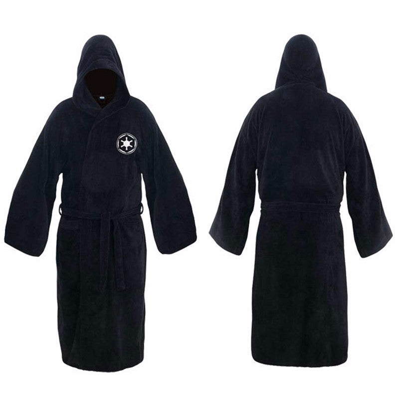 Peignoir Homme Long en Flanelle avec Capuche et Ceinture