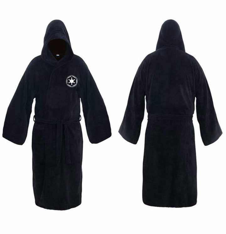 Peignoir Homme Long en Flanelle avec Capuche et Ceinture