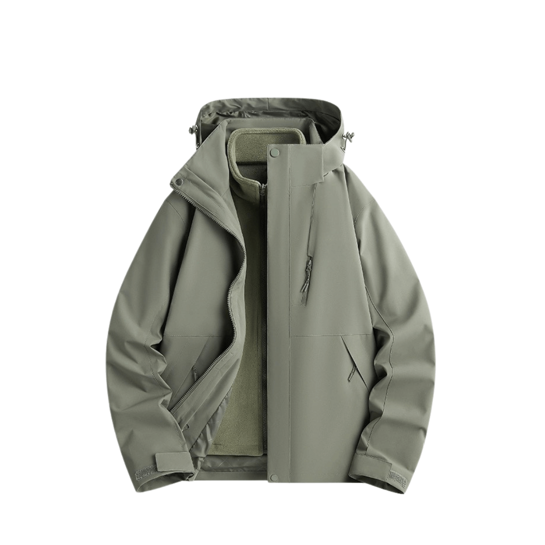 Veste De Pluie Femme 3 En 1 Imperméable Doublure Polaire Amovible