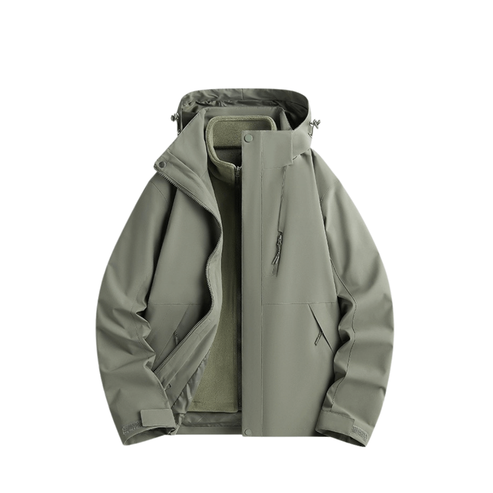 Veste De Pluie Femme 3 En 1 Imperméable Doublure Polaire Amovible