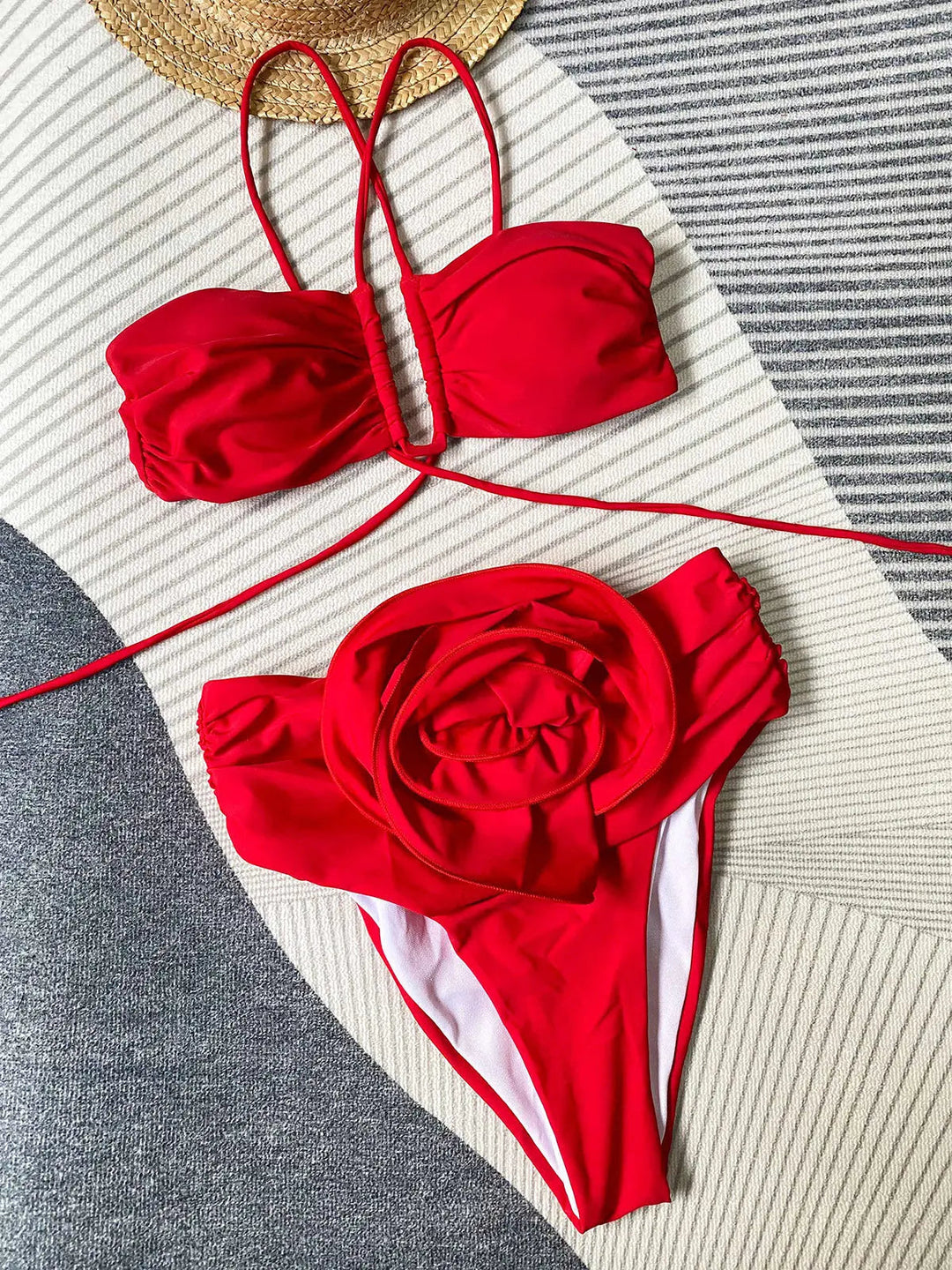 Émeraude | Maillot de Bain pour Femme | Bikini Deux Pièces, Floral & Élégant