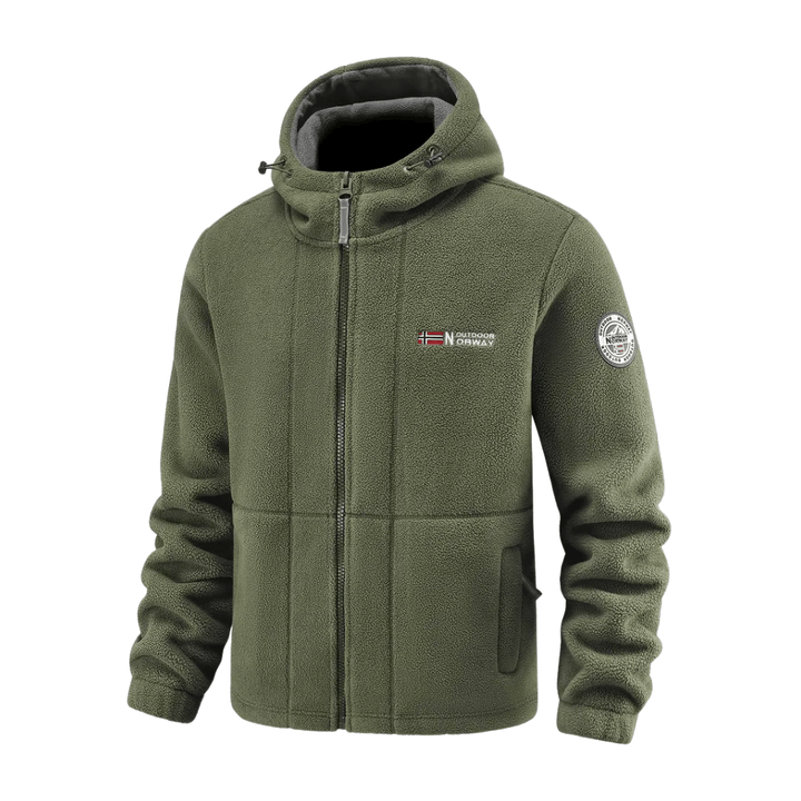 Polaire Homme Coupe-Vent à Capuche Poches Zippées