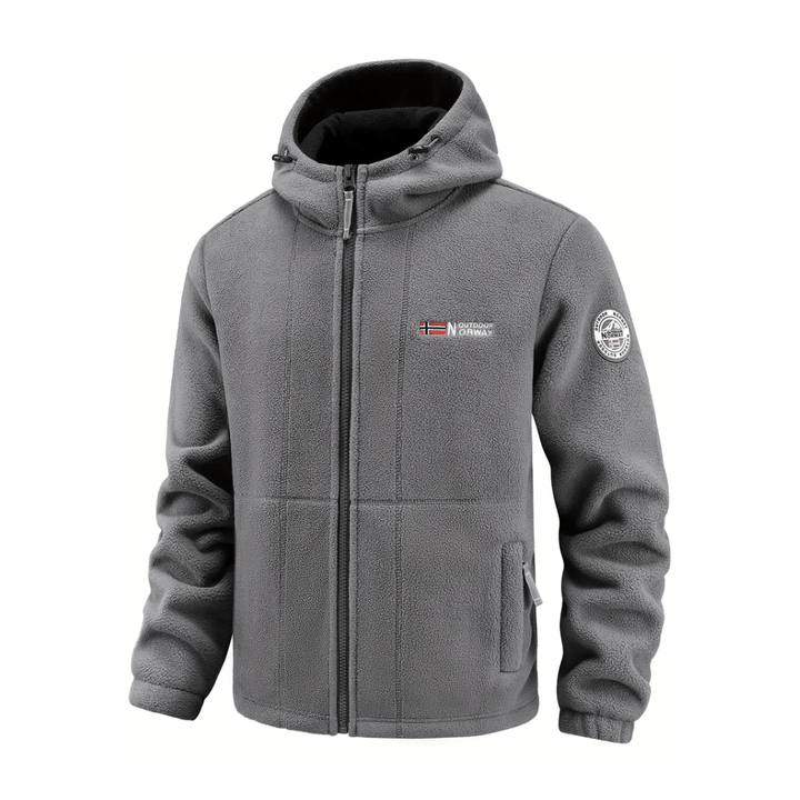Polaire Homme Coupe-Vent à Capuche Poches Zippées