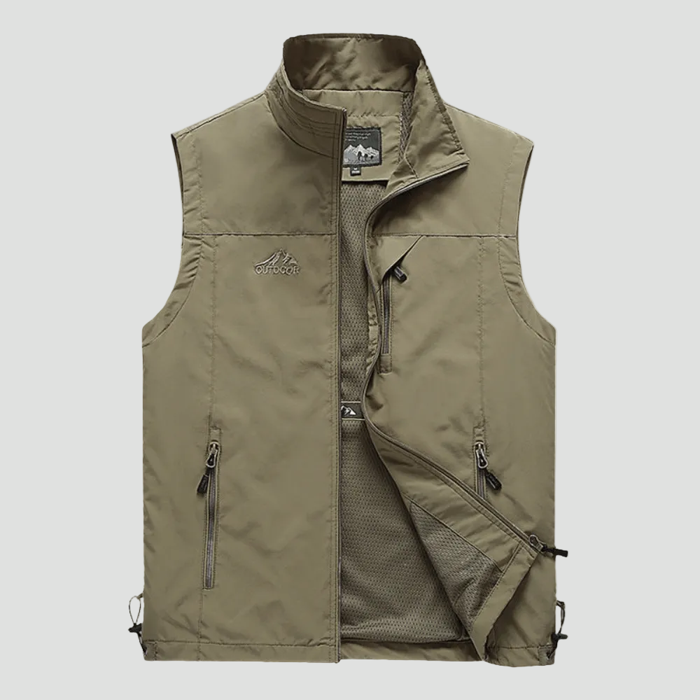 Gilet de Randonnée Homme Léger Respirant Multi Poches