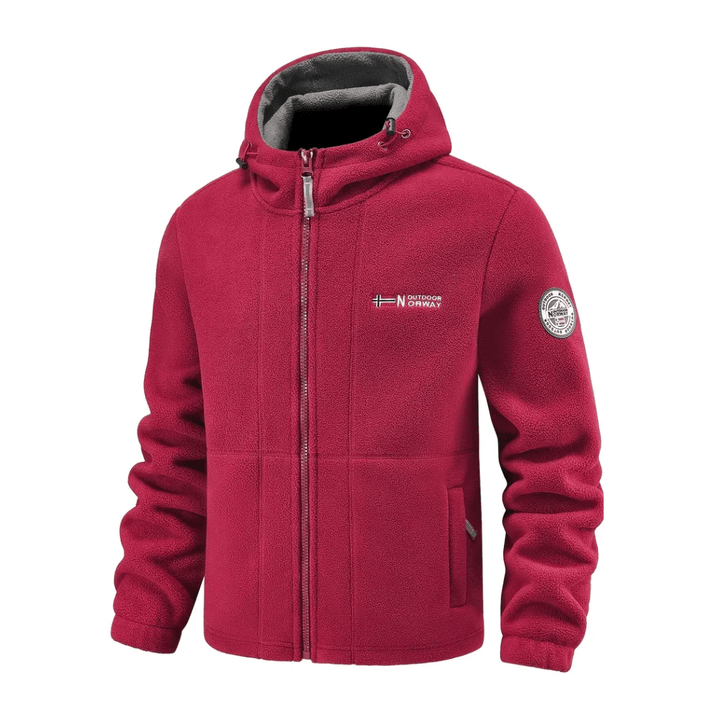 Polaire Homme Coupe-Vent à Capuche Poches Zippées