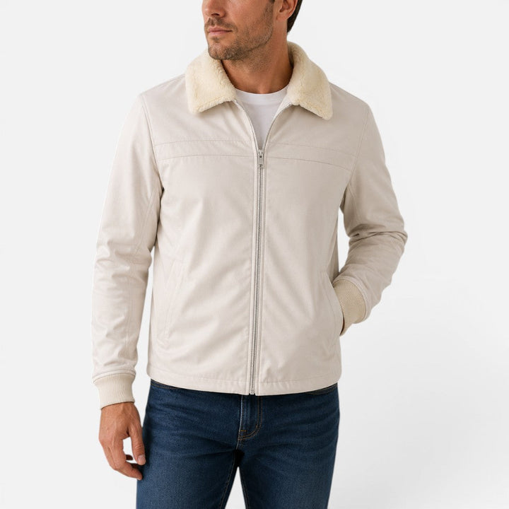 Blouson Homme Zippé Col Montant Doublure Polaire