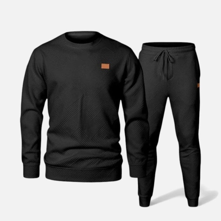 Ensemble Survêtement Homme Sweat Col Rond et Jogger Cordon