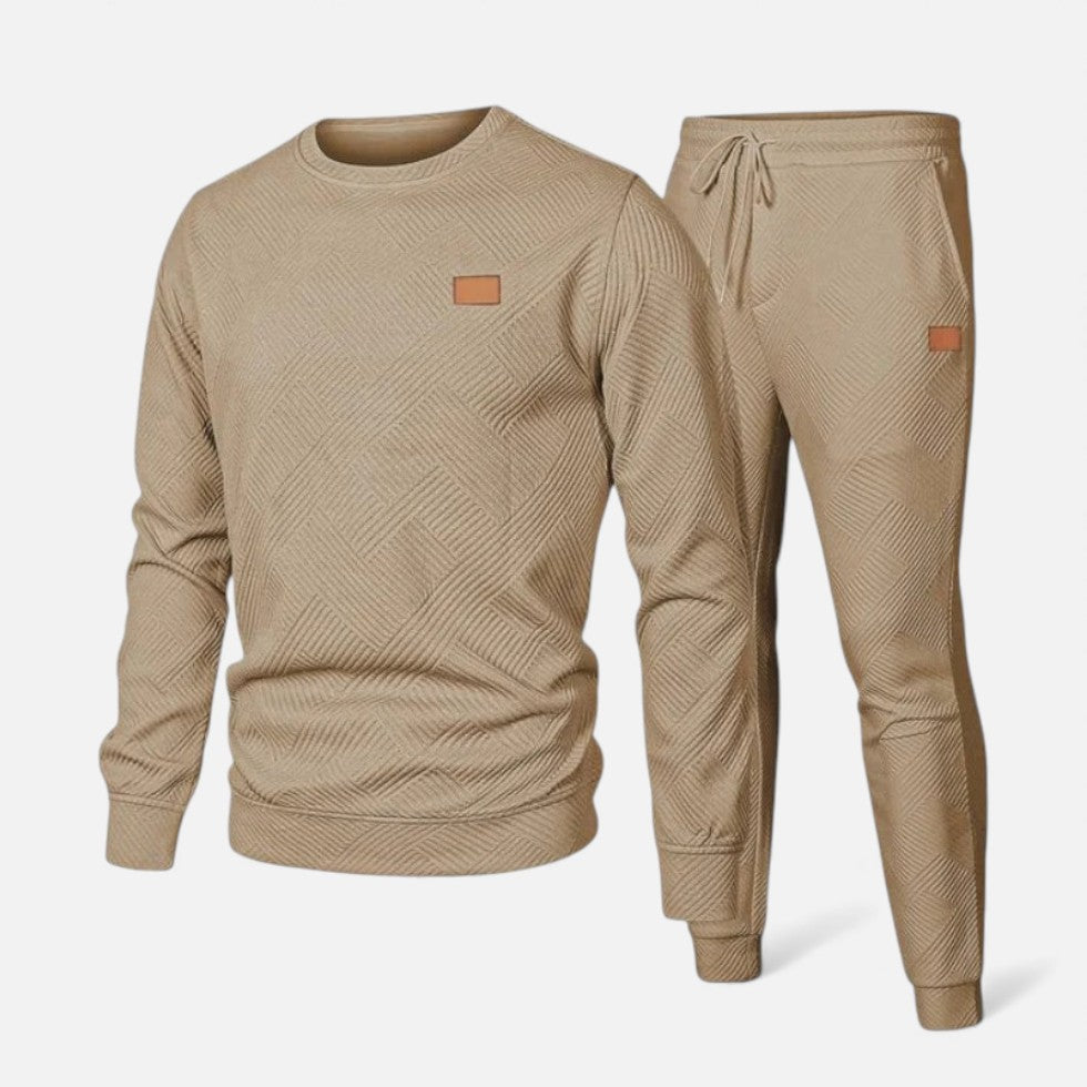 Ensemble Sweat Homme Col Rond Manches Longues Et Jogger À Cordon