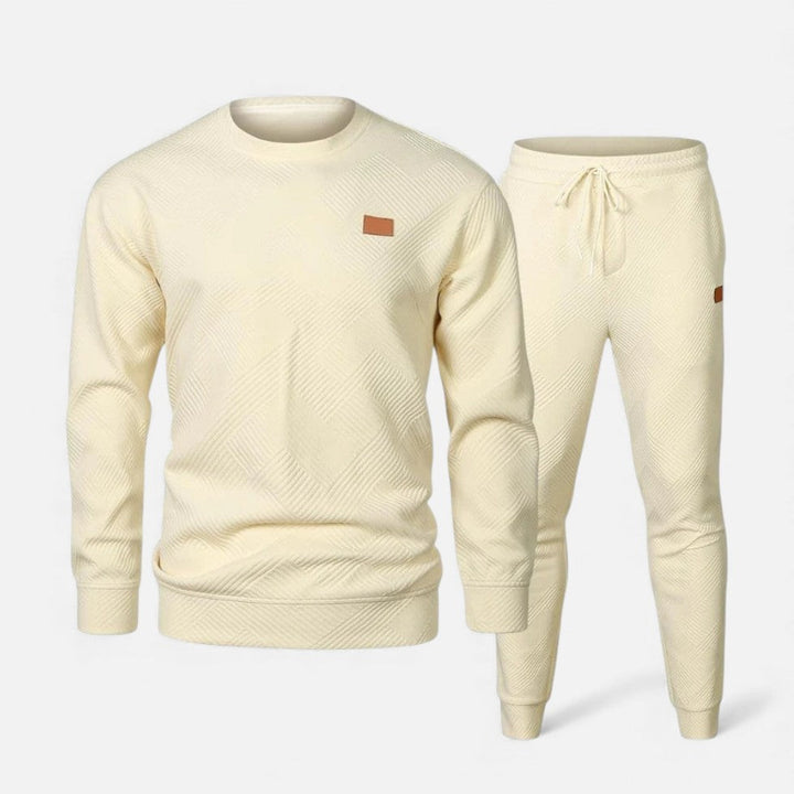 Ensemble Sweat Homme Col Rond Manches Longues Et Jogger À Cordon