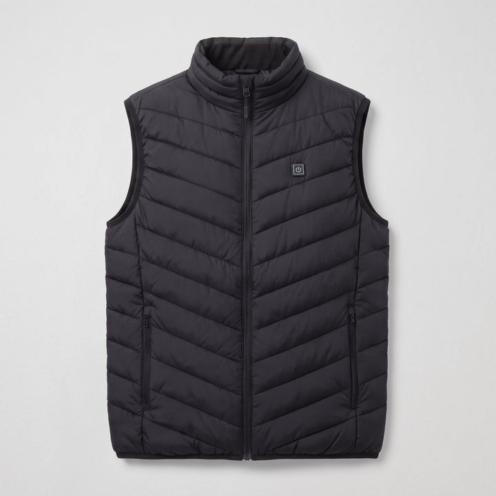 Gilet Chauffant Femme Matelassé Col Montant Poches Zippées
