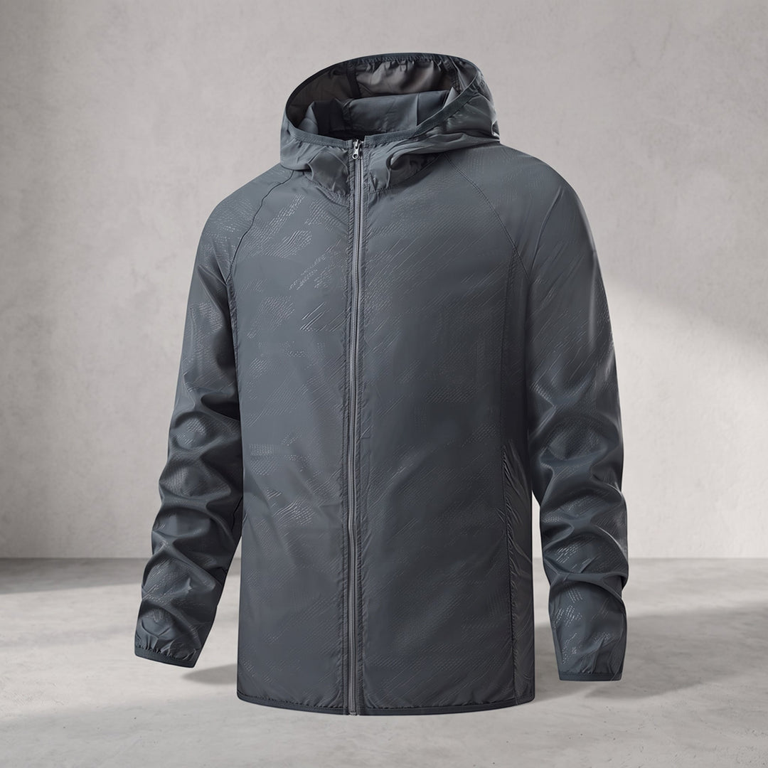 Coupe-Vent Homme Imperméable à Capuche Zip Intégral
