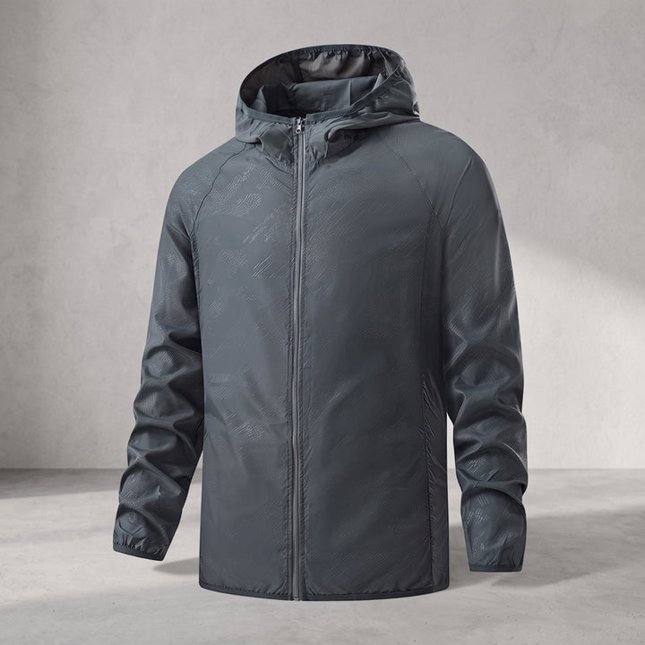 Coupe-Vent Homme Imperméable à Capuche Zip Intégral