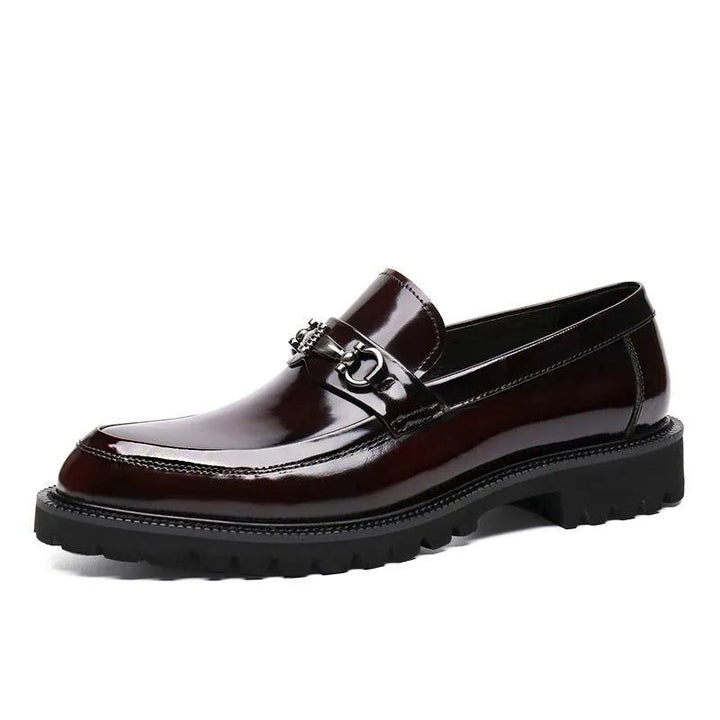 Mocassins Homme Cuir à Boucle Semelle Crantée