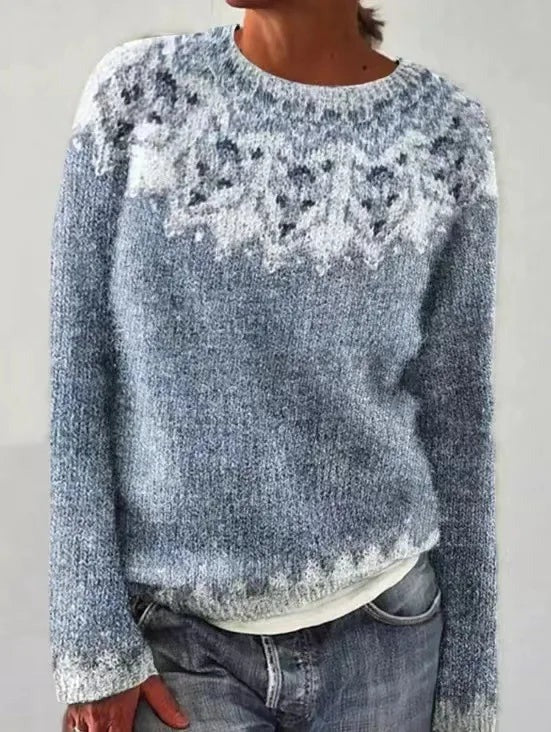 Pull Islandais Femme en Maille