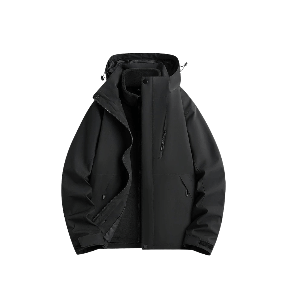 Veste De Pluie Femme 3 En 1 Imperméable Doublure Polaire Amovible