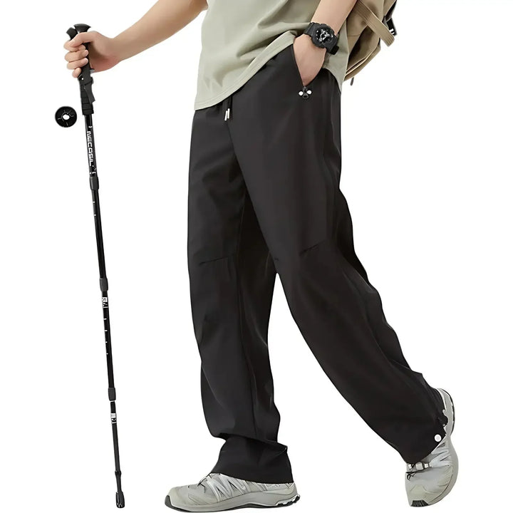Pantalon De Pluie Homme Zippé Sur Les Côtés Déperlant Coupe Vent
