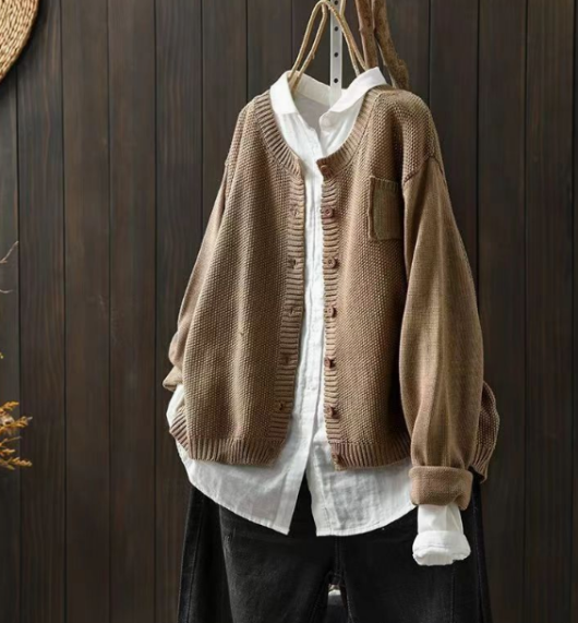 Cardigan Oversize à Poches Femme