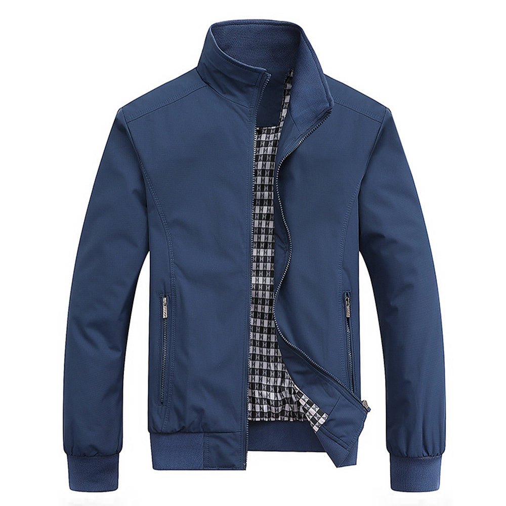Veste Homme Légère Imperméable et Coupe-Vent à Col Montant