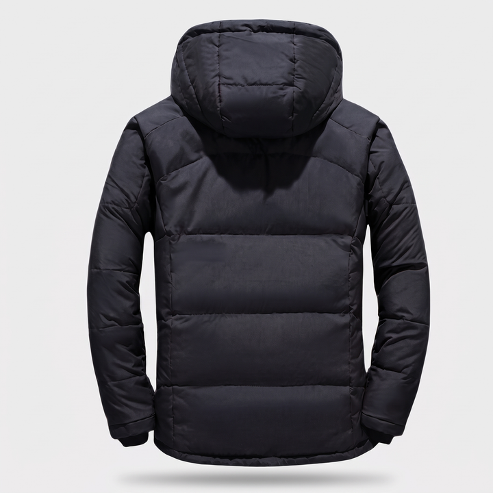 Doudoune Homme à Capuche Amovible Multi Poches Zippées