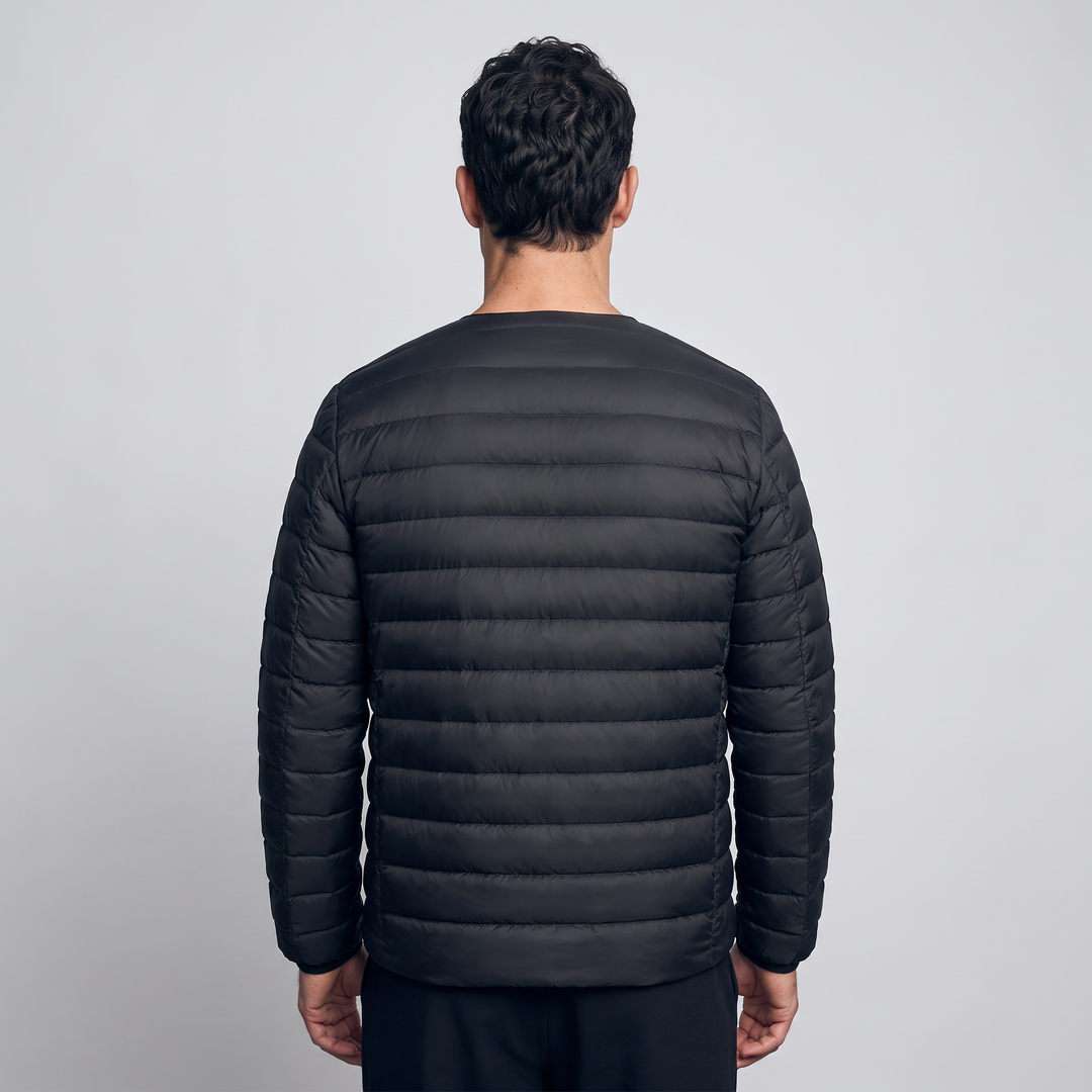 Doudoune Légère Homme Col Convertible Boutons Pression