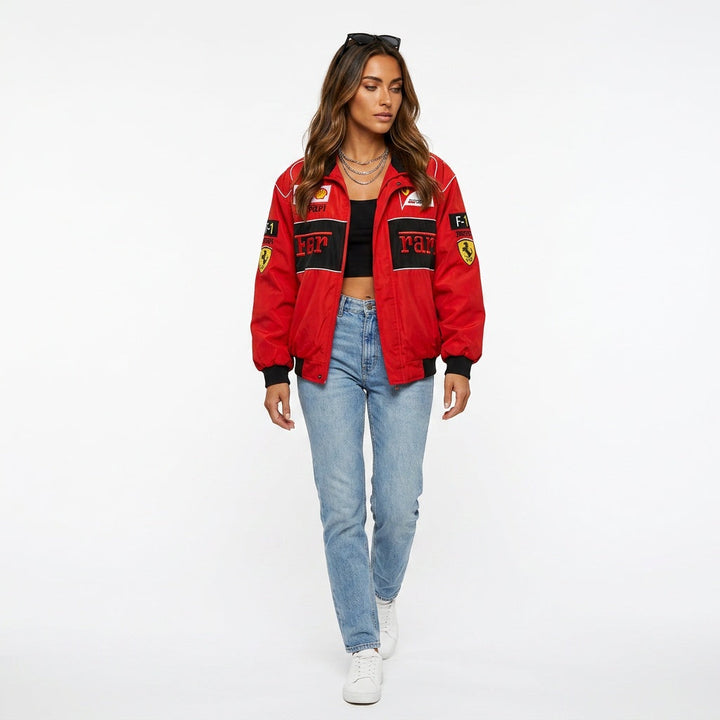 Veste de Course Oversize à Fermeture Zippée pour Femme