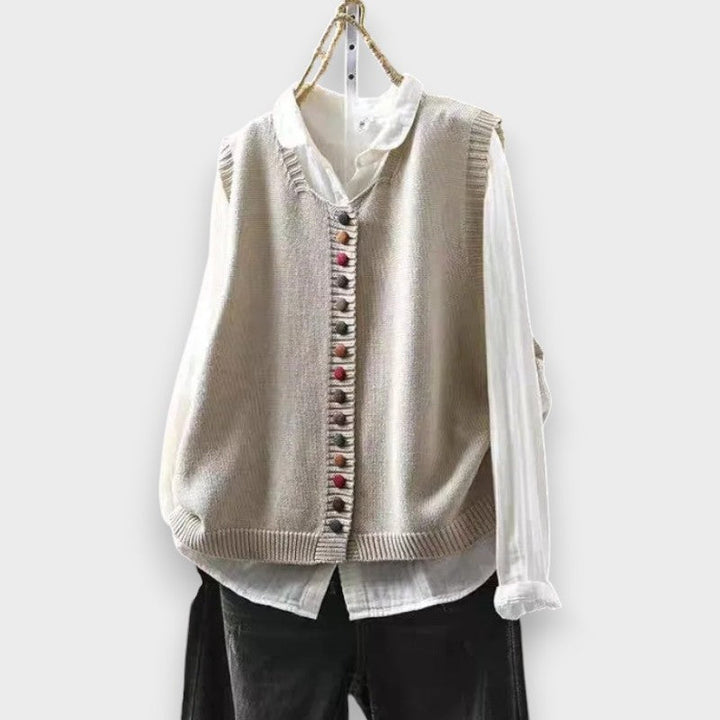 Lucia | Cardigan con Bottoni Frontali