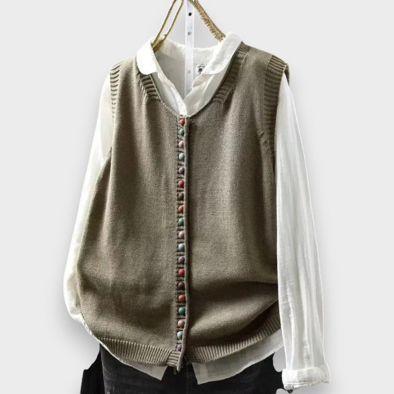 Lucia | Cardigan con Bottoni Frontali