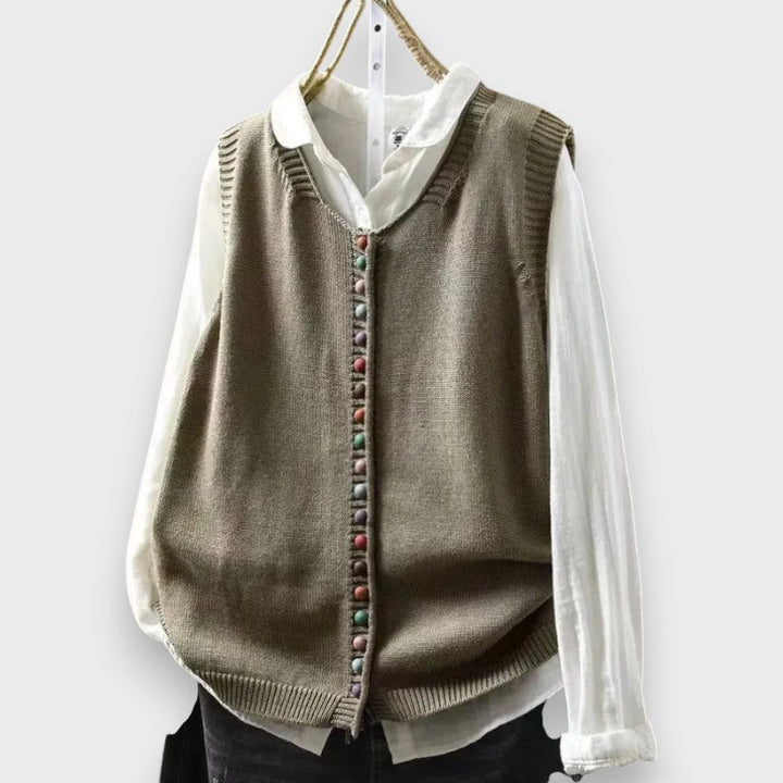 Lucia | Cardigan con Bottoni Frontali