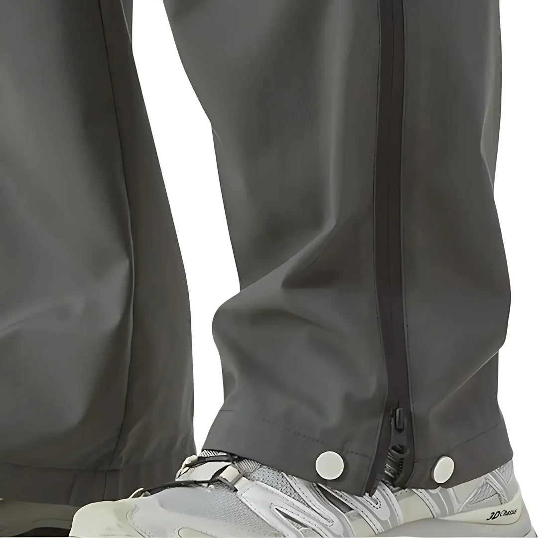 Pantalon De Pluie Homme Zippé Sur Les Côtés Déperlant Coupe Vent