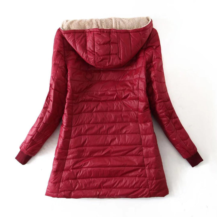 Parka d'Hiver Femme Matelassé à Capuche Doublure Sherpa