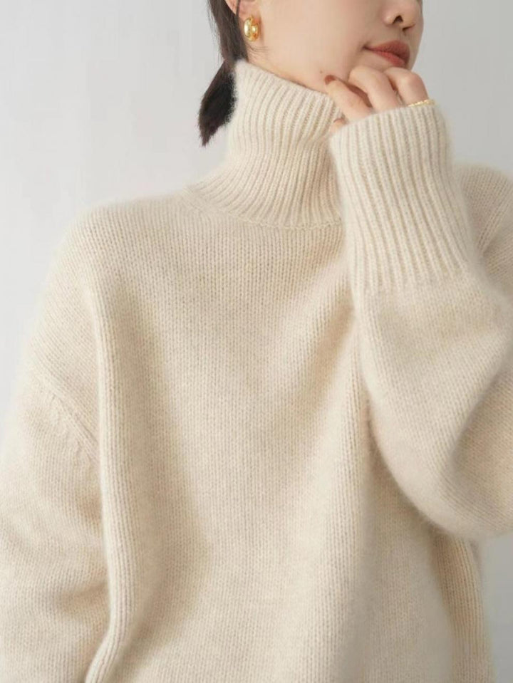 Pull Col Roulé Femme en Cachemire