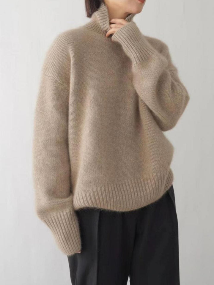 Pull Col Roulé Femme en Cachemire