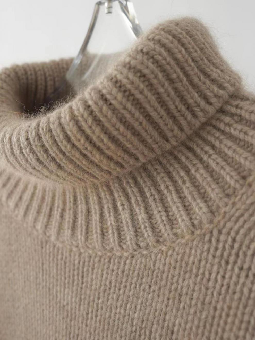 Pull Col Roulé Femme en Cachemire