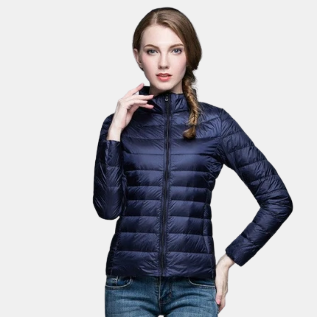 Veste Matelassée Légère Femme à Col Montant
