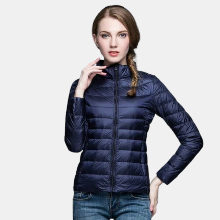 Veste Matelassée Légère Femme à Col Montant