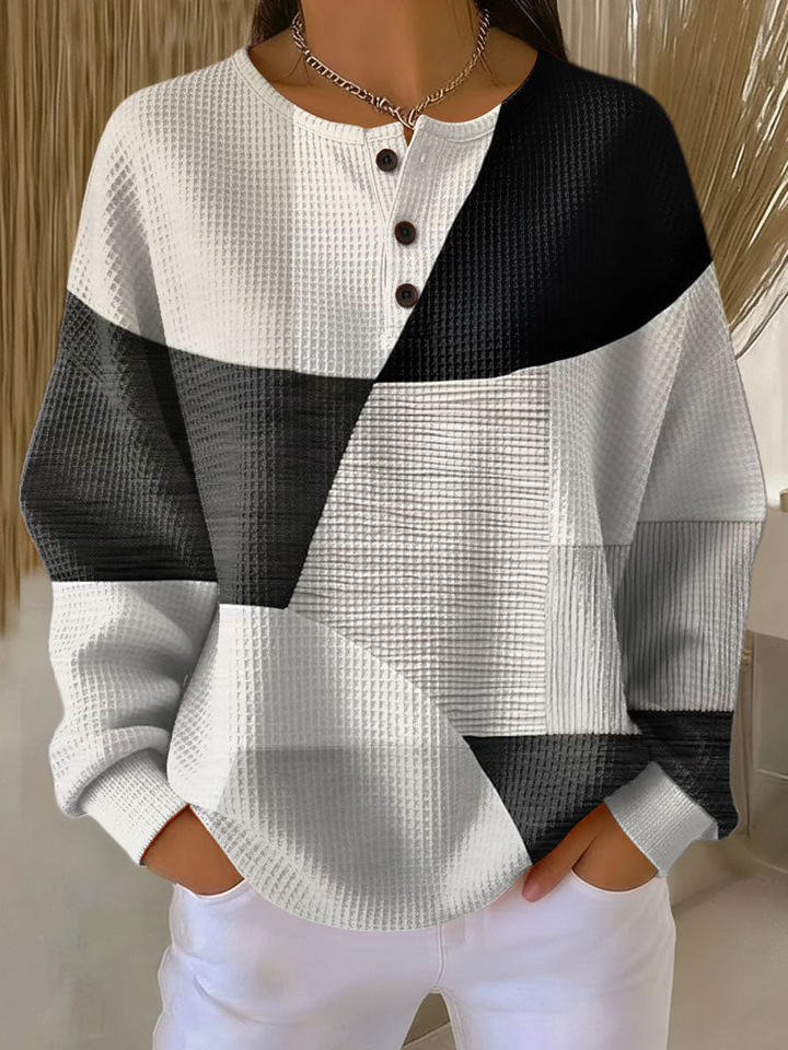 Pull Femme en Tricot Waffle